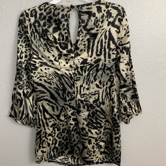 Georgiou Studio Animal/Leopard Print Top Sz S - Picture 2 of 6